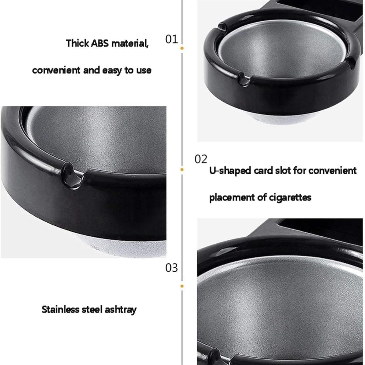 Wall-Mounted Ashtray & Cigarette Lighter Storage Rack