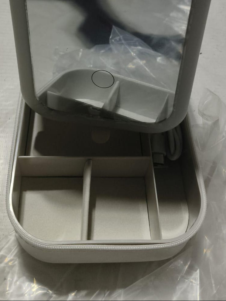 White Jewelry Box with LED Mirror