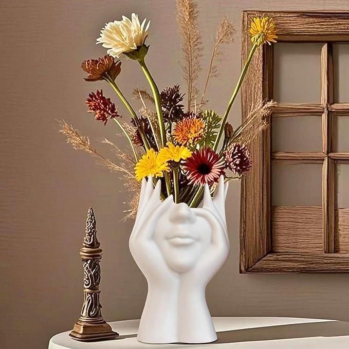 Aesthetic Face Vase - Modern Ceramic Décor
