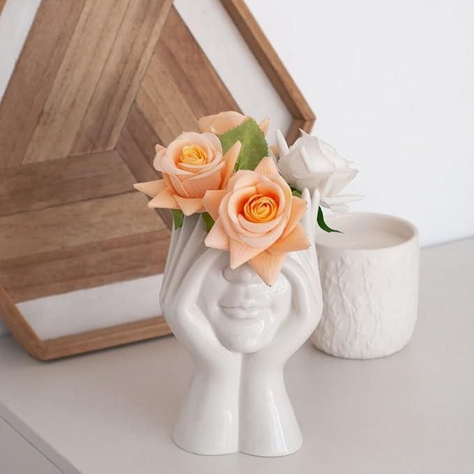Aesthetic Face Vase - Modern Ceramic Décor